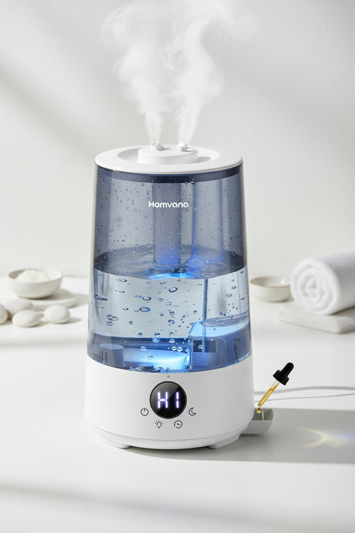 3.6L Cool Mist Humidifier – Ultra Quiet 16dB, 34H Runtime, Top-Fill, BPA-Free with Oil Tray & 7-Color Light